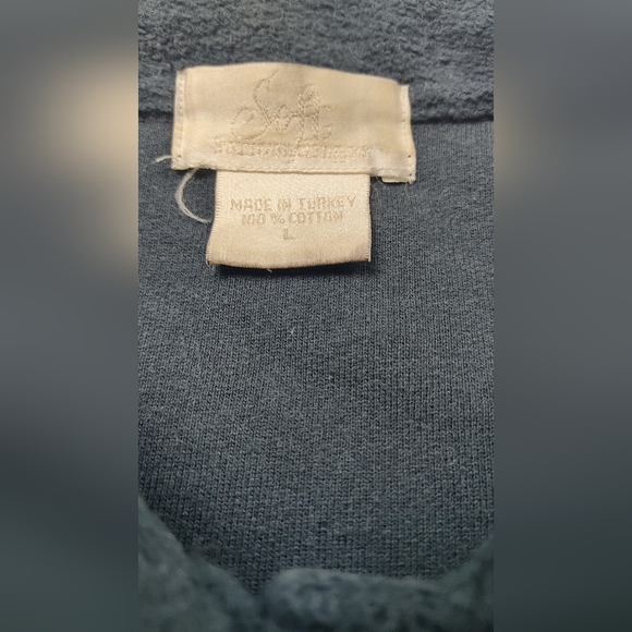 Soft Surroundings Jacket Shacket Women Large Shell Buttons Shirt Jacket Navy - Picture 3 of 8